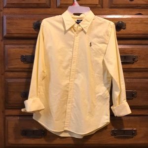 ralph’s lauren pale yellow women’s button up